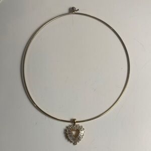 Radiant Gold Heart Pendant Necklace